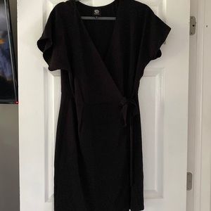 Black wrap dress